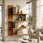 Organic Bookshelf Handcrafted Sculptural Design For Living Room SINLKIBS053