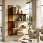 Organic Bookshelf Handcrafted Sculptural Design For Living Room SINLKIBS053