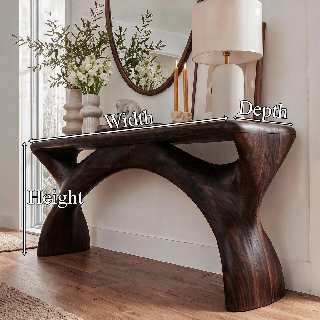 Consolle Mid-Century con Cornice Curva Fluida per Ingresso SINLKIFLP144