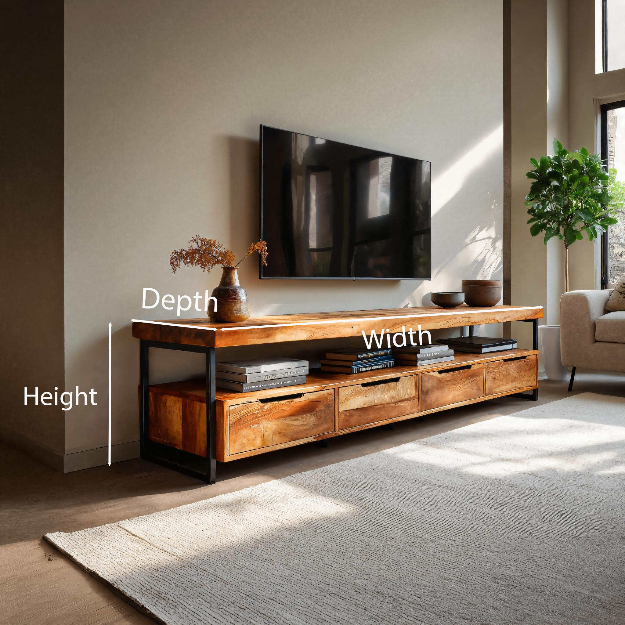 Elegante mobile TV dal design funzionale per apparecchiature multimediali RTTHTTTVC052