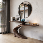Mid Century Sculptural Console Table For Foyer And Living Room SINLHACS693