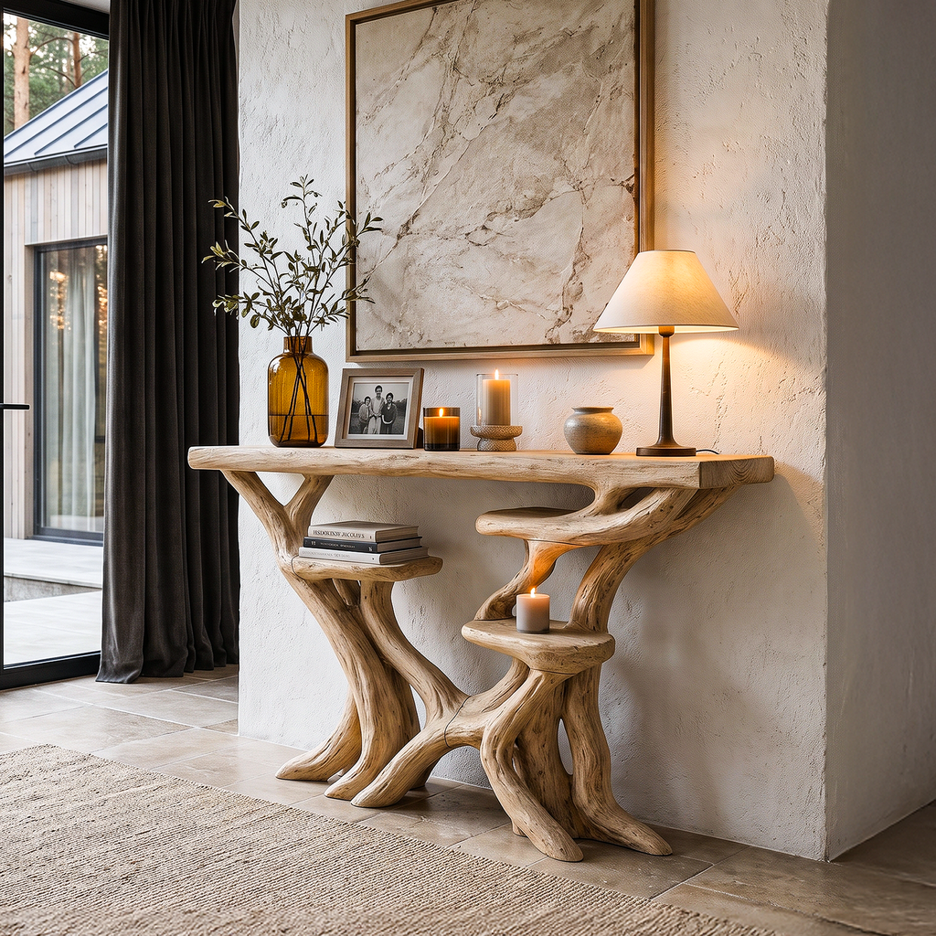 Artisan Tree Branch Console Table For Entryway And Living Room SINLHACS697