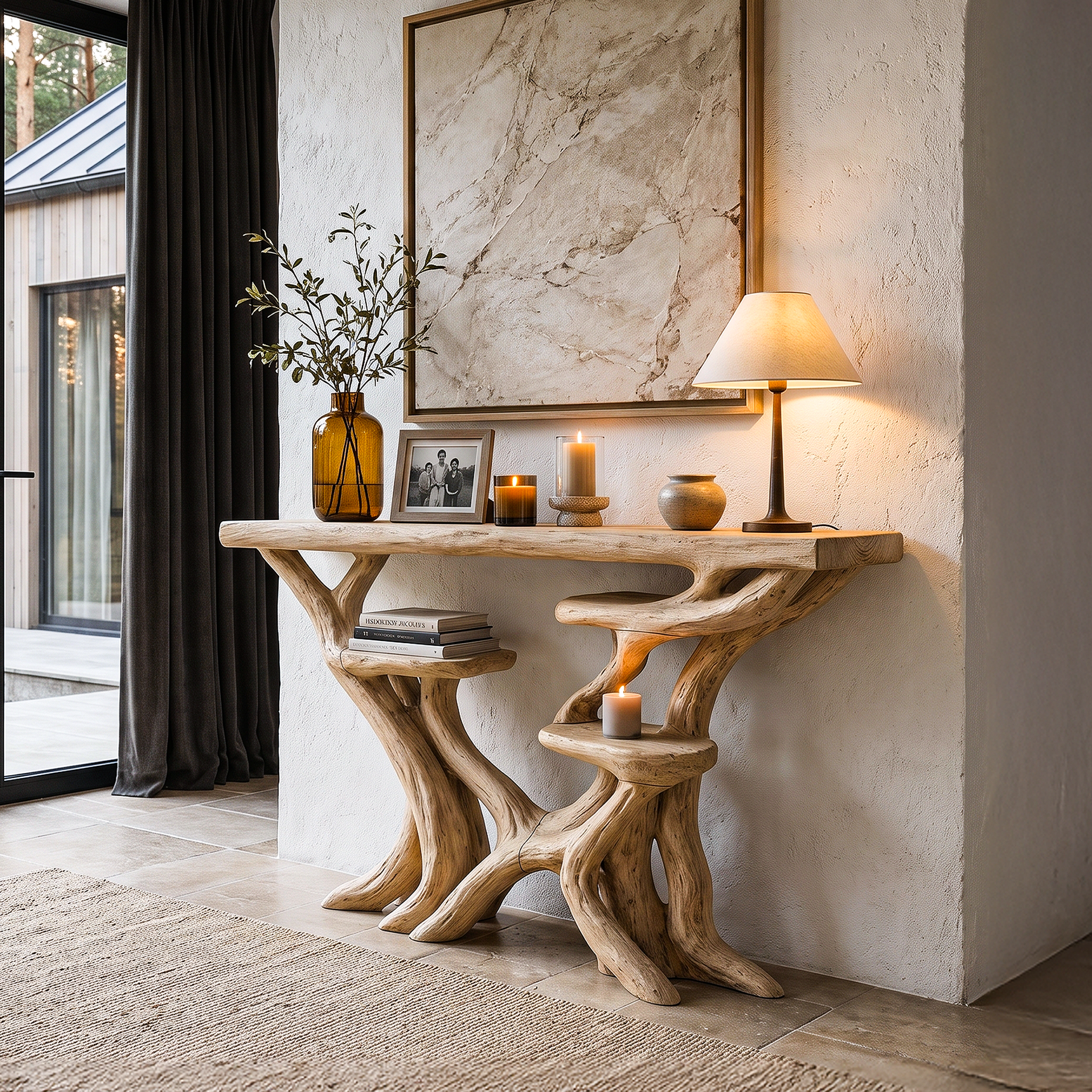 Artisan Tree Branch Console Table For Entryway And Living Room SINLHACS697