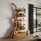Organic Tree Bookshelf Handcrafted Sculptural Design For Living Room SINLHATB771