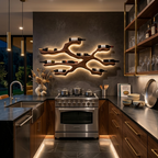Espositore a parete portabottiglie moderno per cucina e sala da pranzo RTTHTTWH012