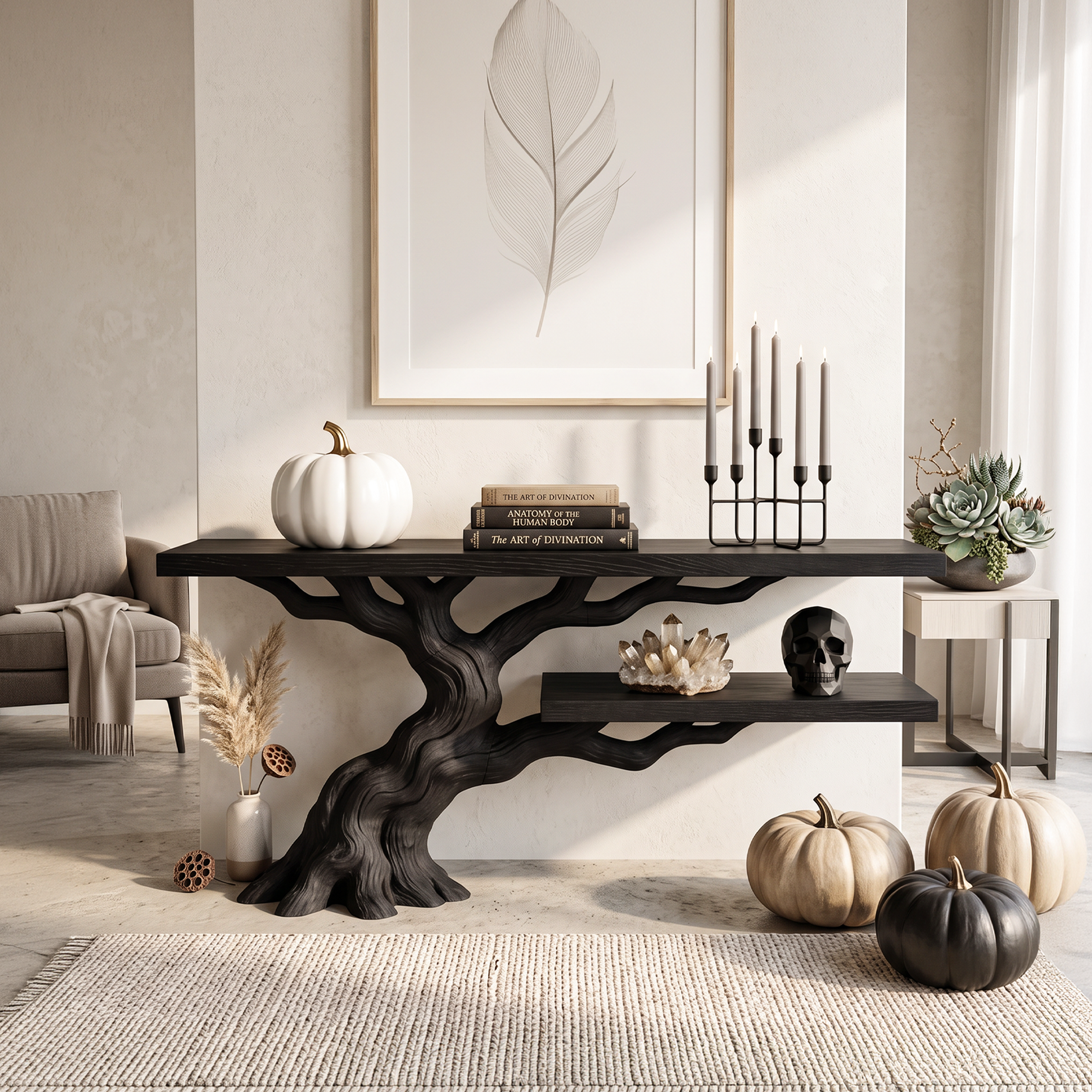 Tavolino accentato moderno Root Branch per mobili gotici di Halloween SILDTTNCS159