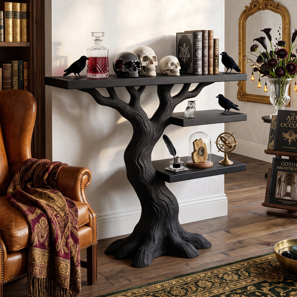 Tavolo Console a Ramo Stile Woodland Contemporaneo Per Decorazioni di Halloween SILDTTNCS157