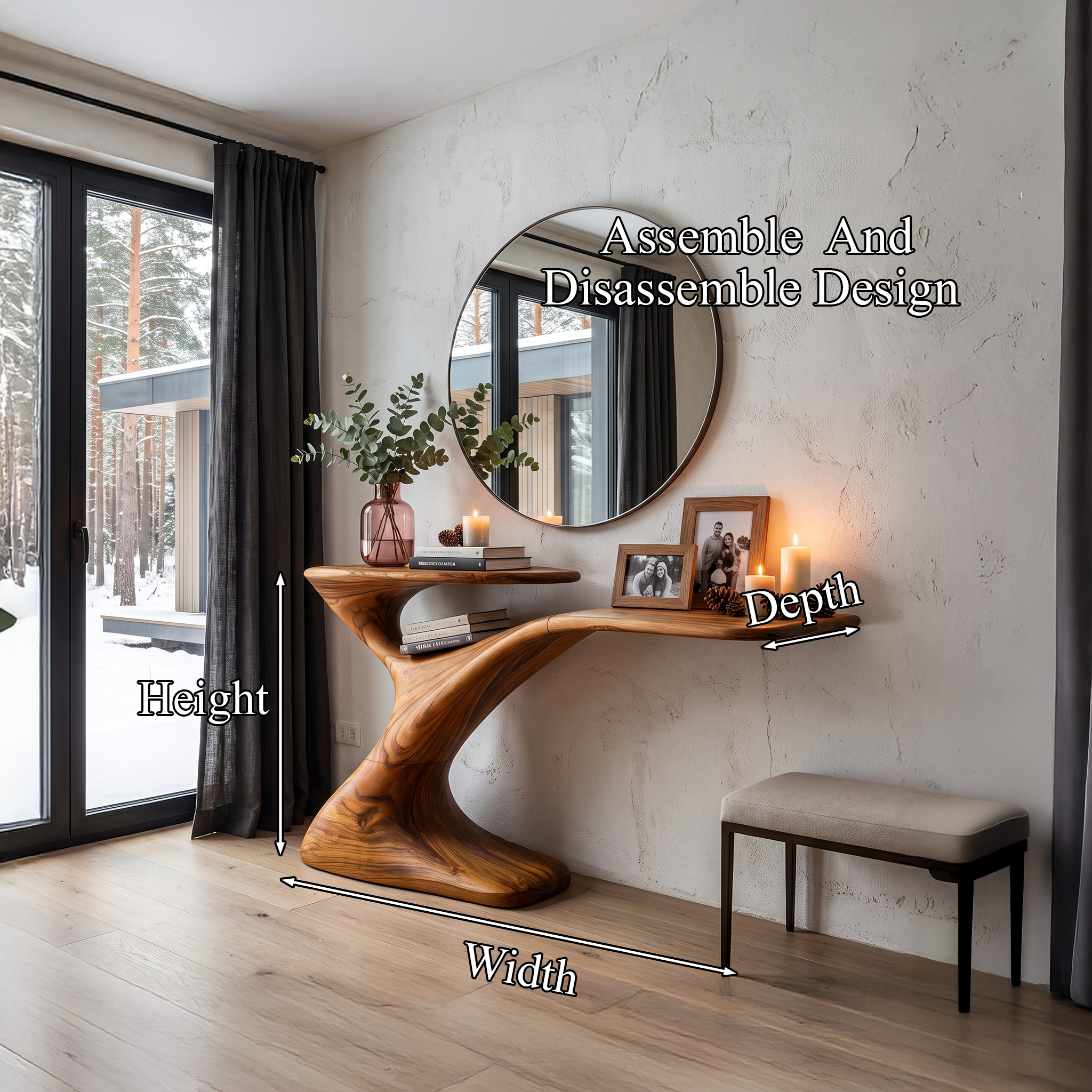 Minimalist Console Table For Entryway And Hallway SINLHACS692