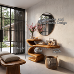 Sculptural Console Table Asymmetrical Hollow Base Design For Entryway SINLHACS694