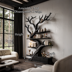 Sculptural Tree Bookshelf Handcrafted Tree Branch Design For Home Office SINLHATB769