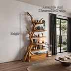 Organic Tree Bookshelf Handcrafted Sculptural Design For Living Room SINLHATB771