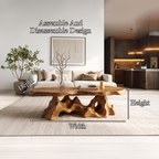Organic Coffee Table With Sculptural Tree Root Base For Living Room SINLHACF412