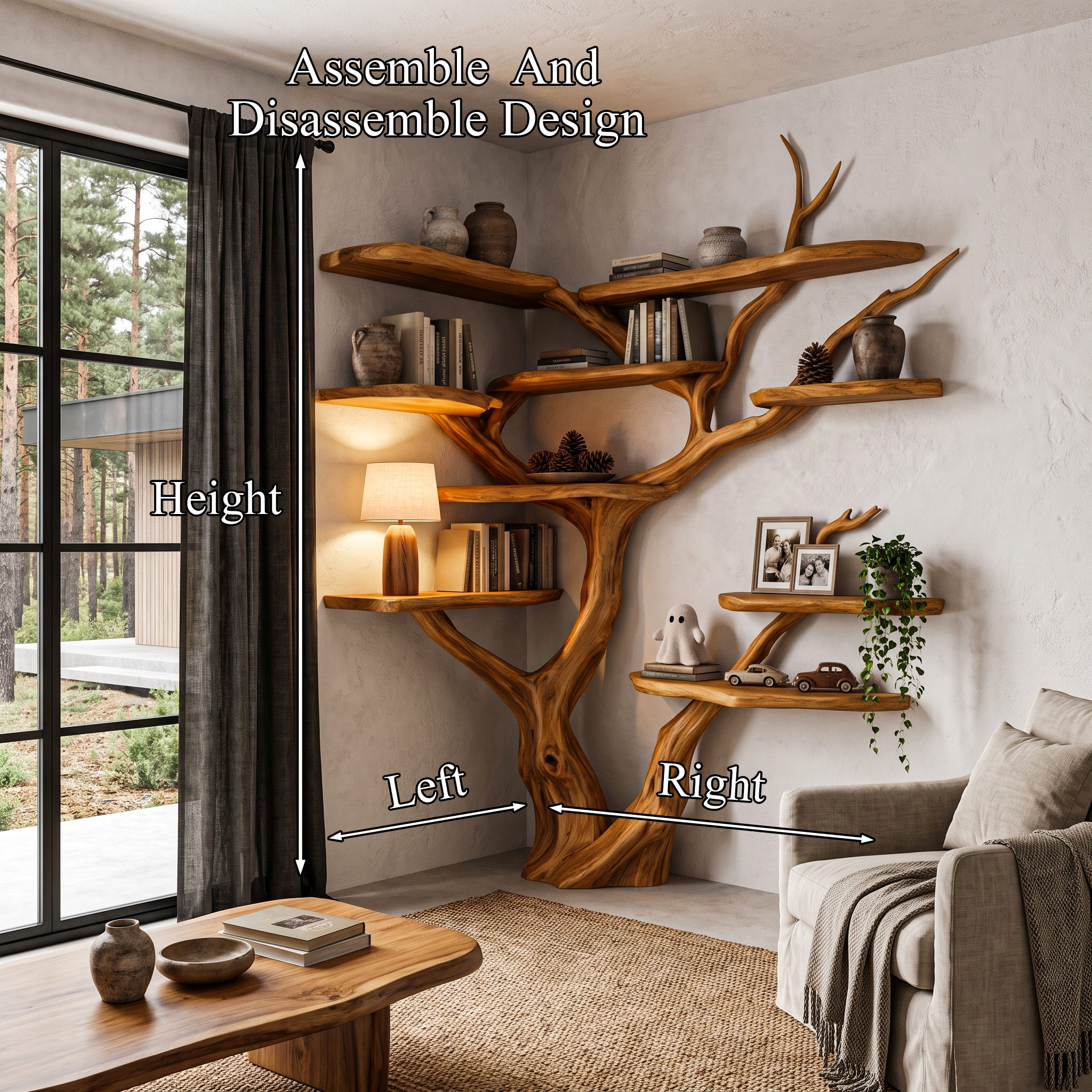 Libreria ad albero contemporanea con design a ramo angolare per ufficio SINLHATB778