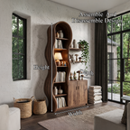Vetrina Moderna in Legno con Cornice Scultorea a Rami per Soggiorno SINLHASD540