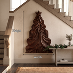 Decorazione Natalizia Contemporanea in Legno con Design Traforato Curvo per Soggiorno SINLSAWA150