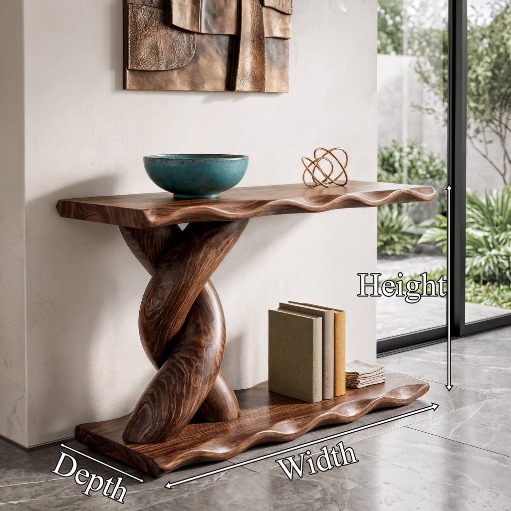 Consolle Contemporanea Con Base A Spirale E Ripiano Inferiore Per Soggiorno SINLKICS701