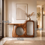 Consolle organica con struttura scultorea aperta per ingresso SINLKICS706