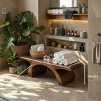 Panca doccia moderna e organica per bagno o arredamento spa SITHTTSB013