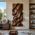 Pezzo d'arte da parete moderno organico per soggiorno SITHTTWA046