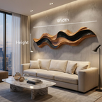 Arte Moderna Astratta da Parete in Legno Design Scultoreo Fluido per la Casa RTTHTTWA156