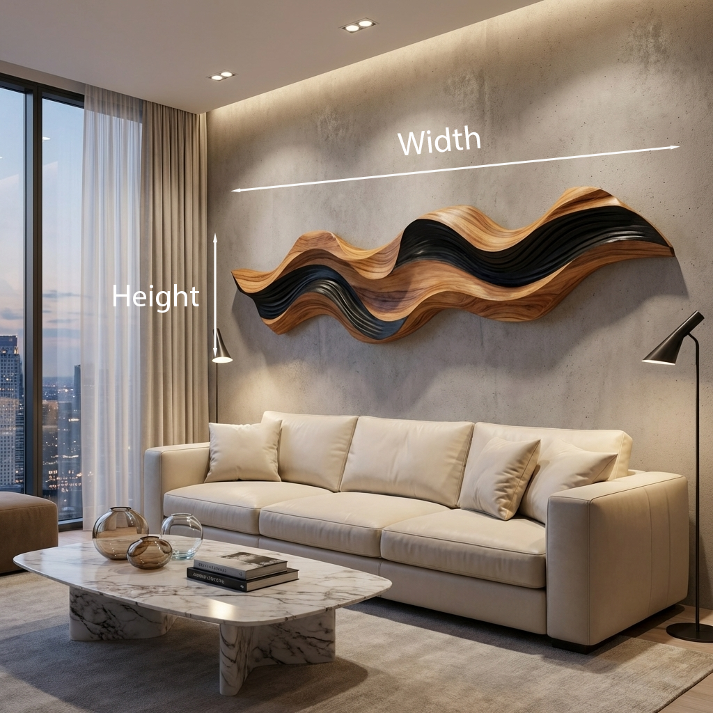 Arte Moderna Astratta da Parete in Legno Design Scultoreo Fluido per la Casa RTTHTTWA156