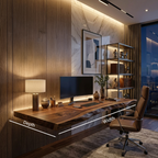 Scrivania moderna sospesa con bordo vivo per lo smart working SITHTTDE047