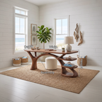 Modern Organic Form Study Desk Bedroom Workspace SILDTTNDE045