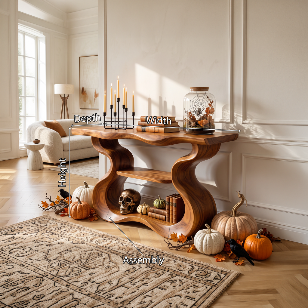 Consolle con base scultorea organica per decorazioni di Halloween SILDTTNCS141