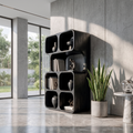 Statement Leaning Bookshelf Handcrafted Organic Wood Design For Modern Home SINLKIBS065