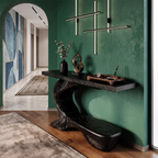 Consolle scultorea rustica con base curva per ingresso SINLKICS705