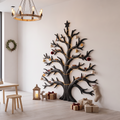 Rustic Christmas Wooden Wall Sculpture With Bare Branch Tree Design For Living Room SINLSAWA139