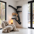 Tiragraffi Moderno da Parete per Gatti con Piattaforme a Forma di Ramo per Gatti da Interno SINLHATT019