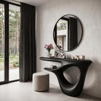 Contemporary Console Table With Artistic Open Frame Base For Foyer And Hallway SINLHACS695