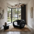 Contemporary Sculptural Chair With Flowing Armrest Design For Living Room SINLHACHR039