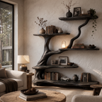 Libreria ad albero biologica con design a rami fluenti per soggiorno SINLHATB776