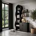 Vetrina Moderna in Legno con Cornice Scultorea a Rami per Soggiorno SINLHASD540