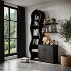 Vetrina Moderna in Legno con Cornice Scultorea a Rami per Soggiorno SINLHASD540
