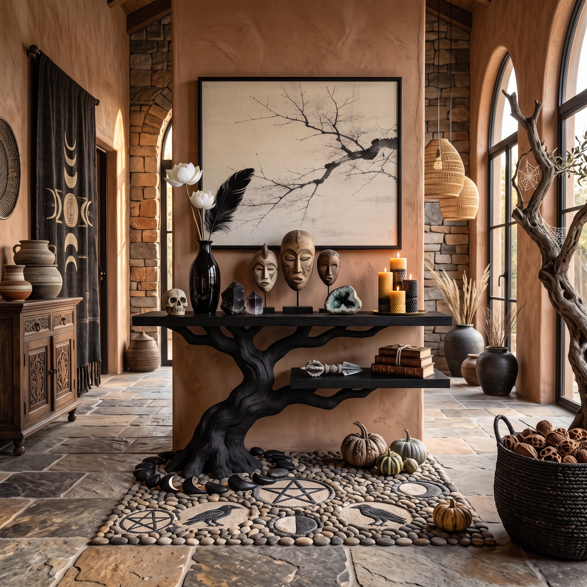 Tavolino accentato moderno Root Branch per mobili gotici di Halloween SILDTTNCS159