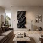 Pezzo d'arte da parete moderno organico per soggiorno SITHTTWA046