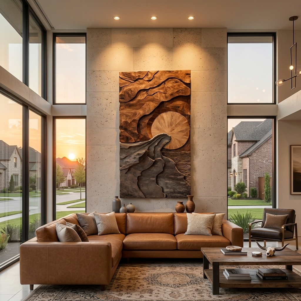 Arte moderna da parete con paesaggio per soggiorno SITHTTWA033