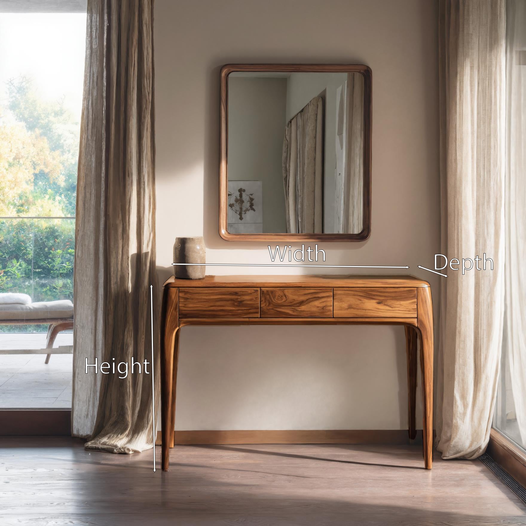 Toeletta minimalista con cassetti per camera da letto SITHHNVAN005