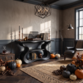 Consolle con base scultorea organica per decorazioni di Halloween SILDTTNCS141