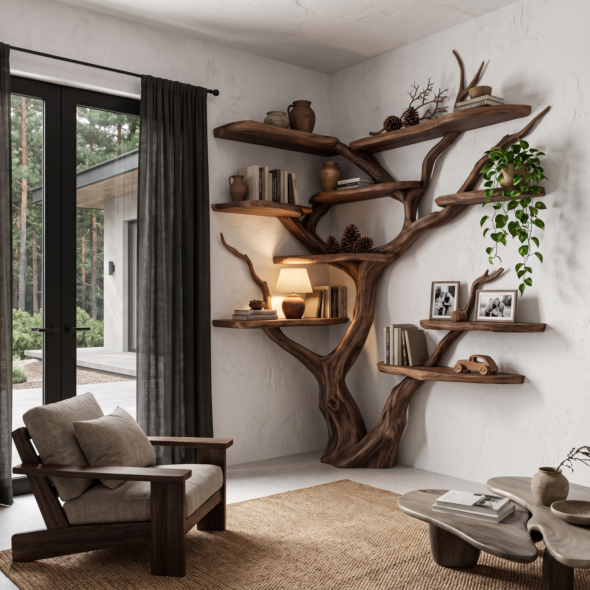 Libreria ad albero contemporanea con design a ramo angolare per ufficio SINLHATB778
