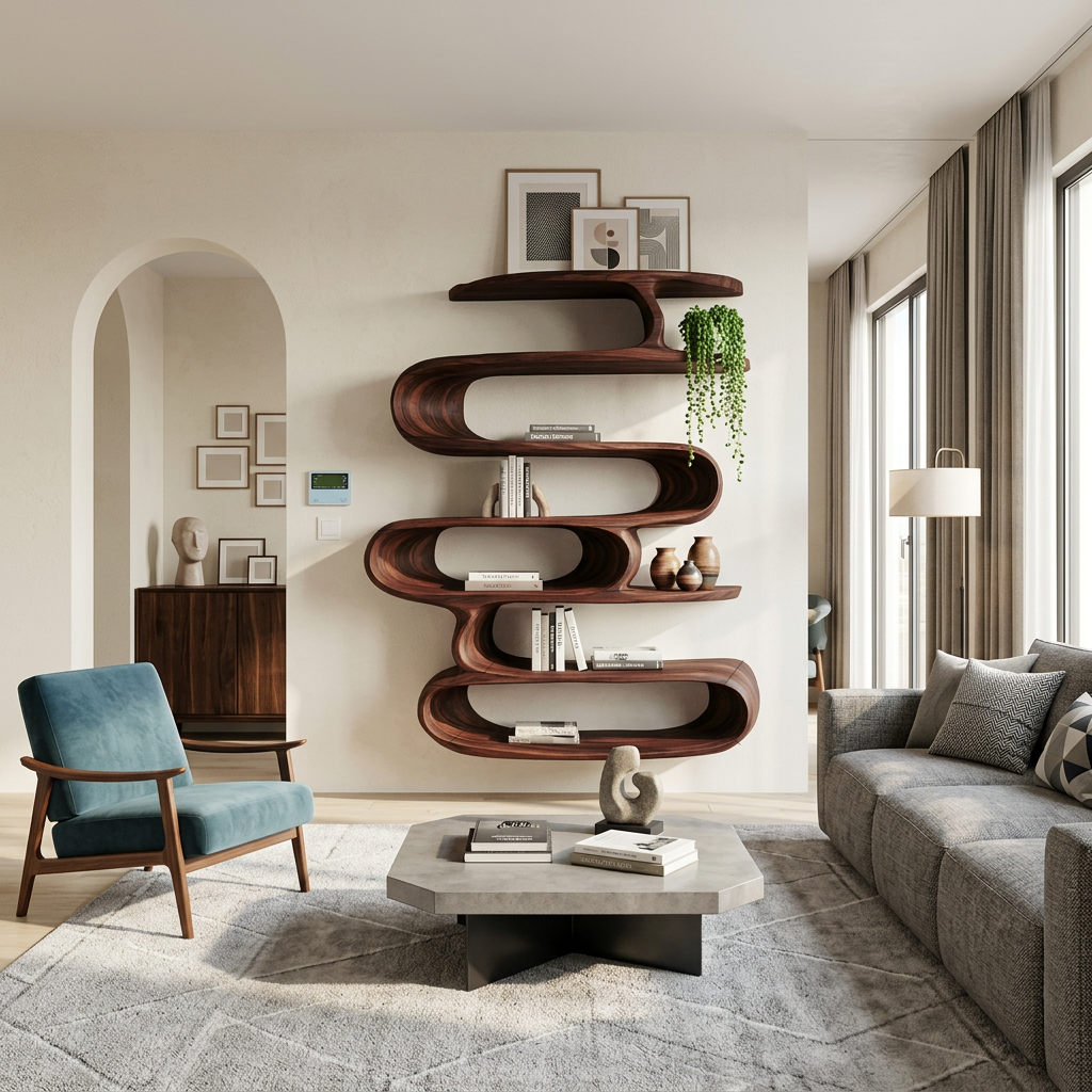 Elegante mensola a muro per l'arredamento moderno RTTHTTWMS001