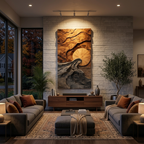 Arte moderna da parete con paesaggio per soggiorno SITHTTWA033