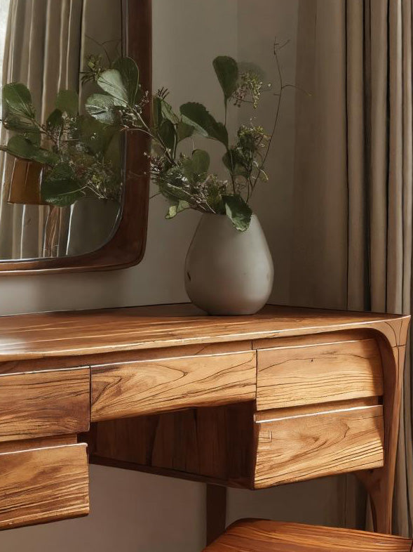 Tavolino da trucco moderno in legno con cassetti per camera da letto SITHHNVAN004