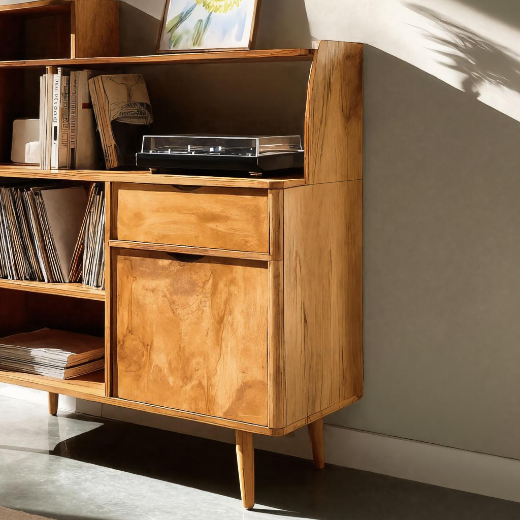 Mobile porta dischi in vinile moderno con cassetti per soggiorno RTTHTTVRC004CBNNA