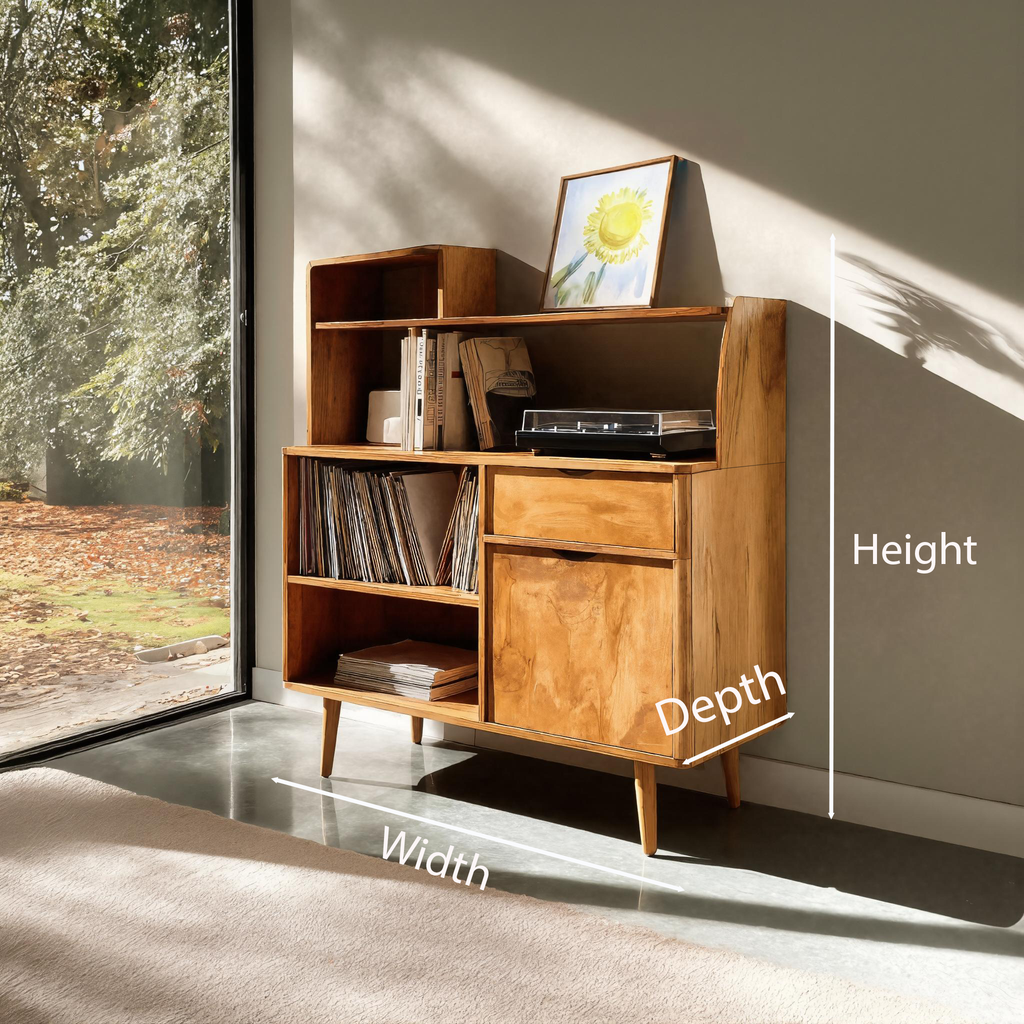 Mobile porta dischi in vinile moderno con cassetti per soggiorno RTTHTTVRC004CBNNA