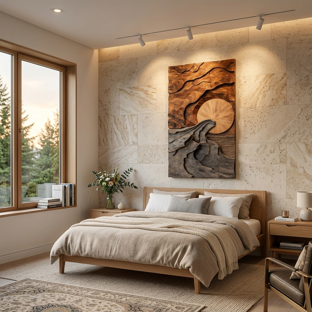 Arte moderna da parete con paesaggio per soggiorno SITHTTWA033