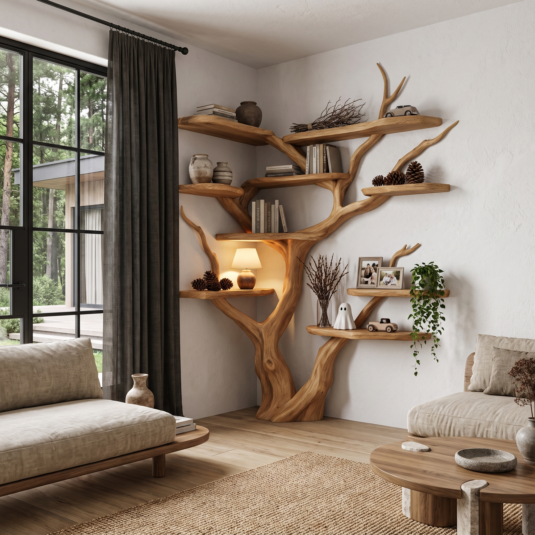 Libreria ad albero contemporanea con design a ramo angolare per ufficio SINLHATB778